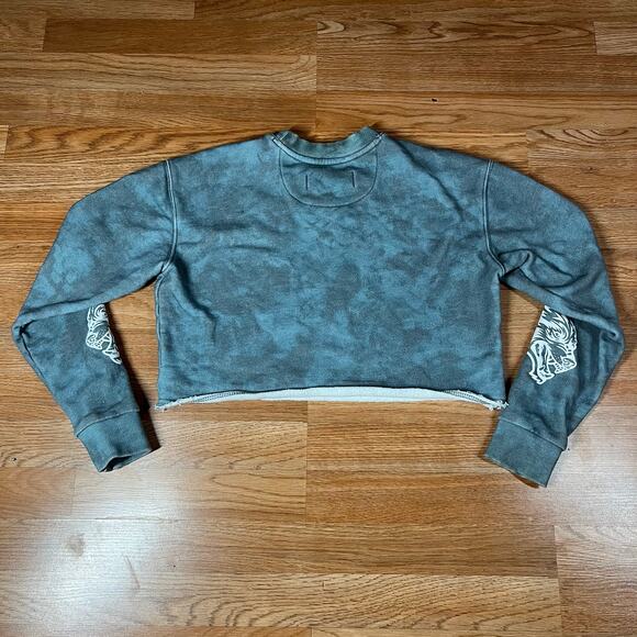 Darc Sport She Green Pullover Cropped Crewneck Women’s Sz S Preowned - Picture 4 of 5